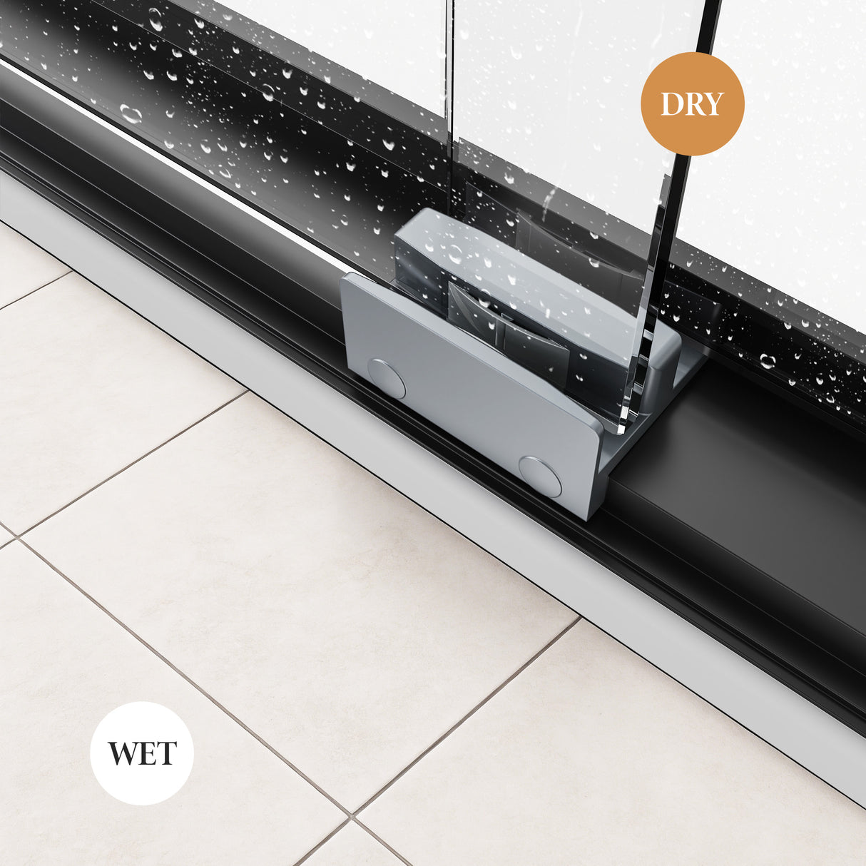 56"-60"W x 70"H Semi-Frameless Double Sliding Shower Door
