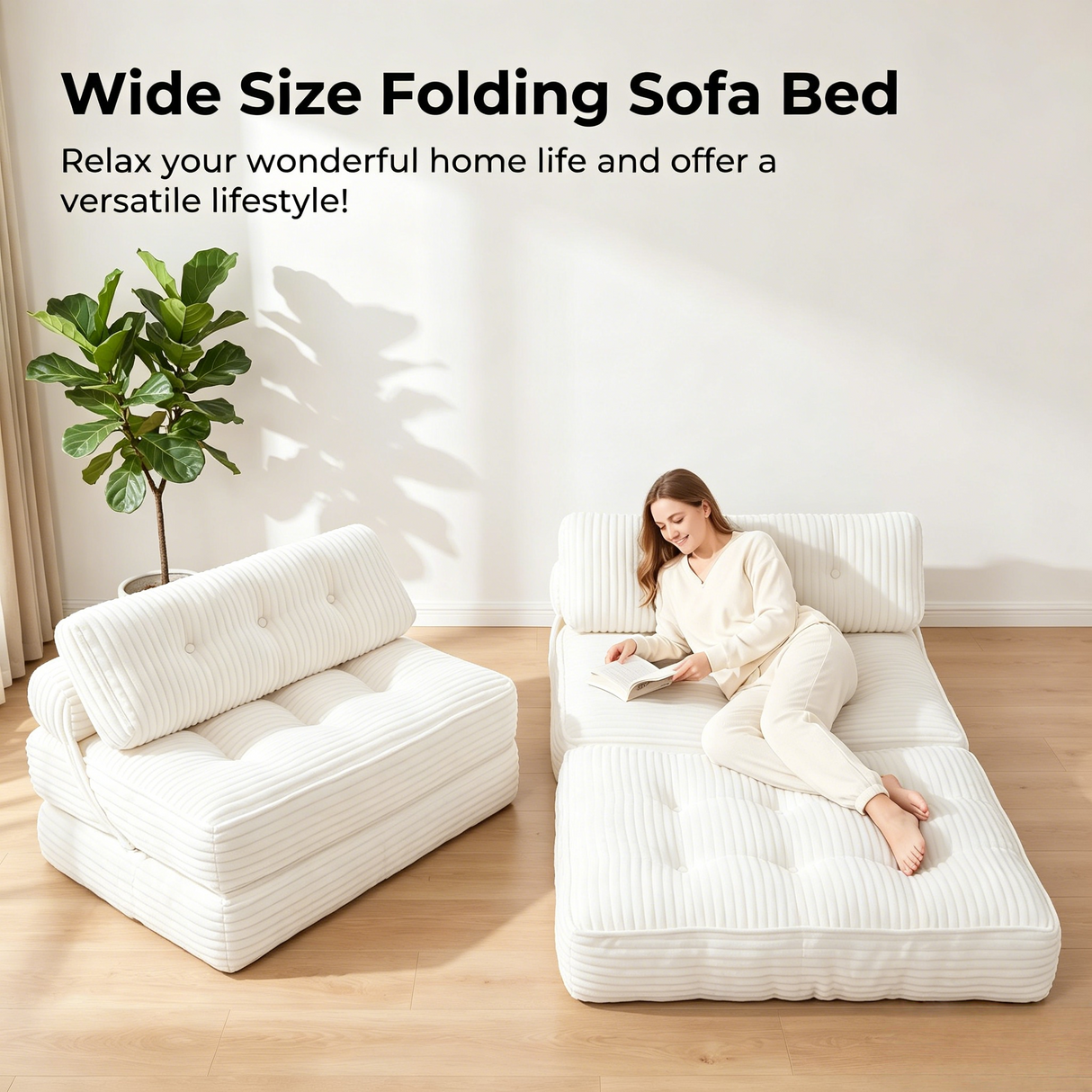Folding Sofa Bed: Convertible Chair for Living Room or Bedroom