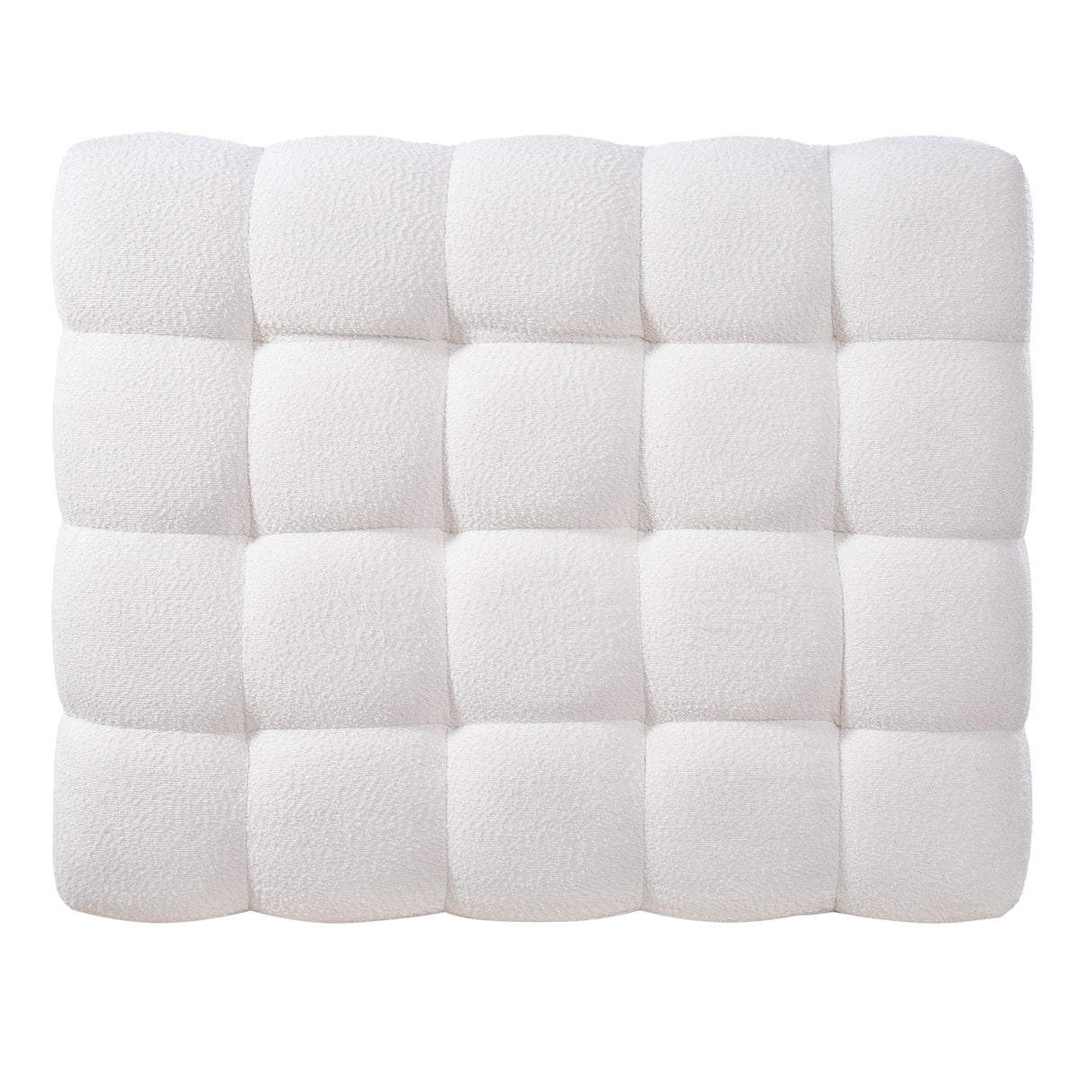 White Boucle Multipurpose Ottoman