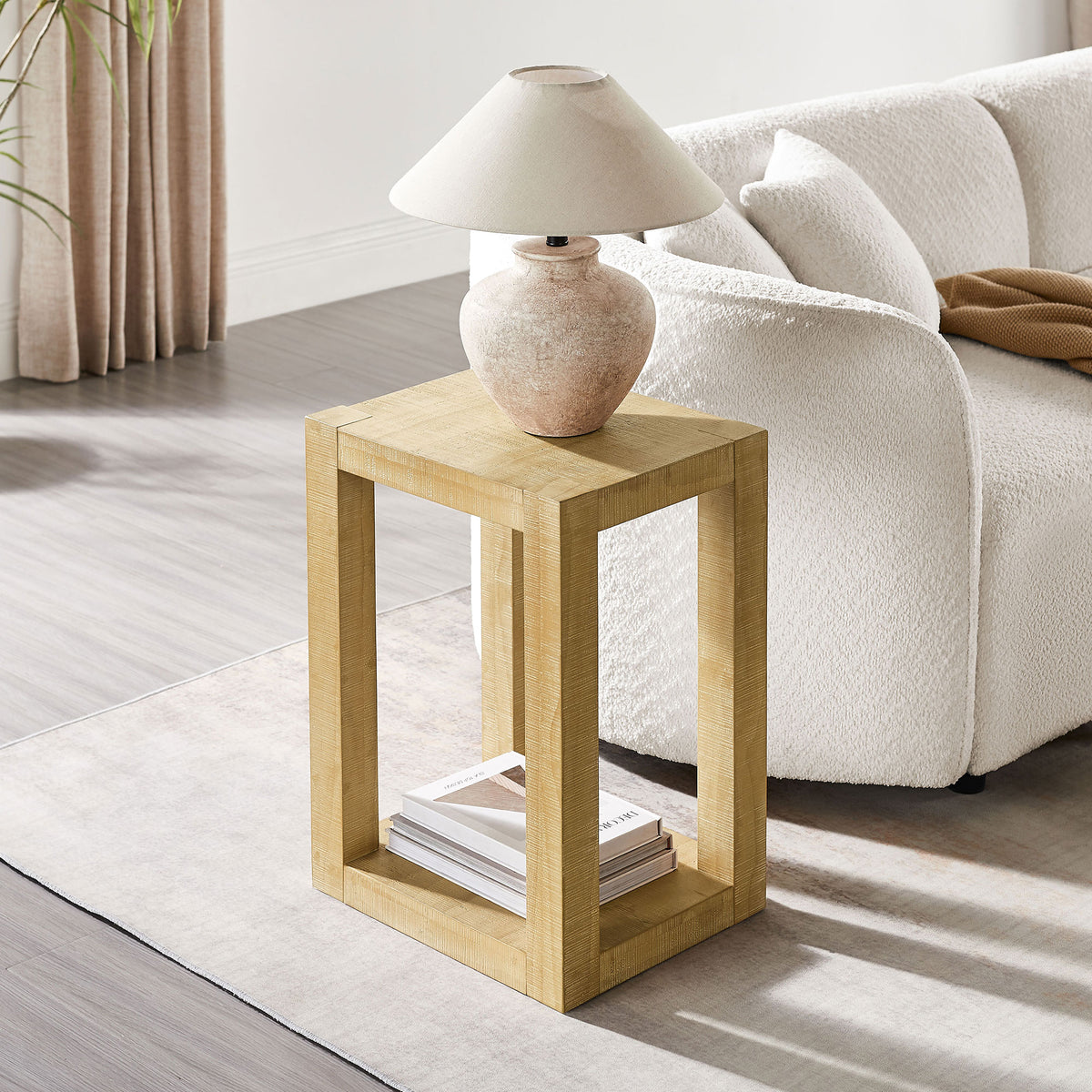 2-Piece Modern Rectangle Coffee Table Set
