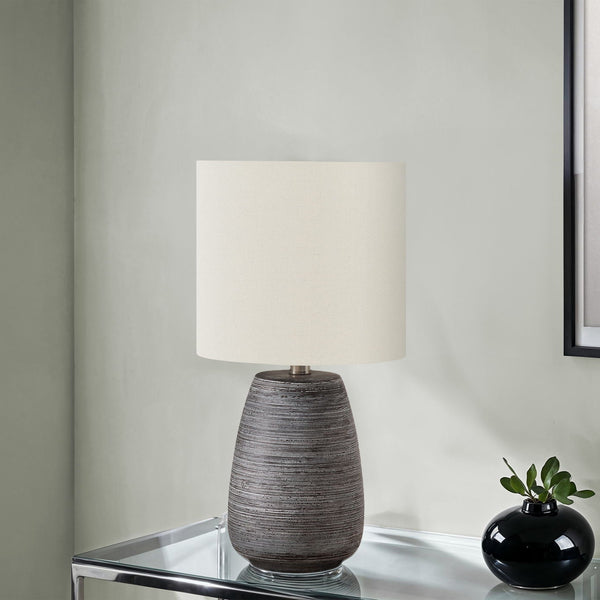 Lighting, Table Lamp, Ceramic, Contemporary - Gray / Cream - Best Buy Furniture