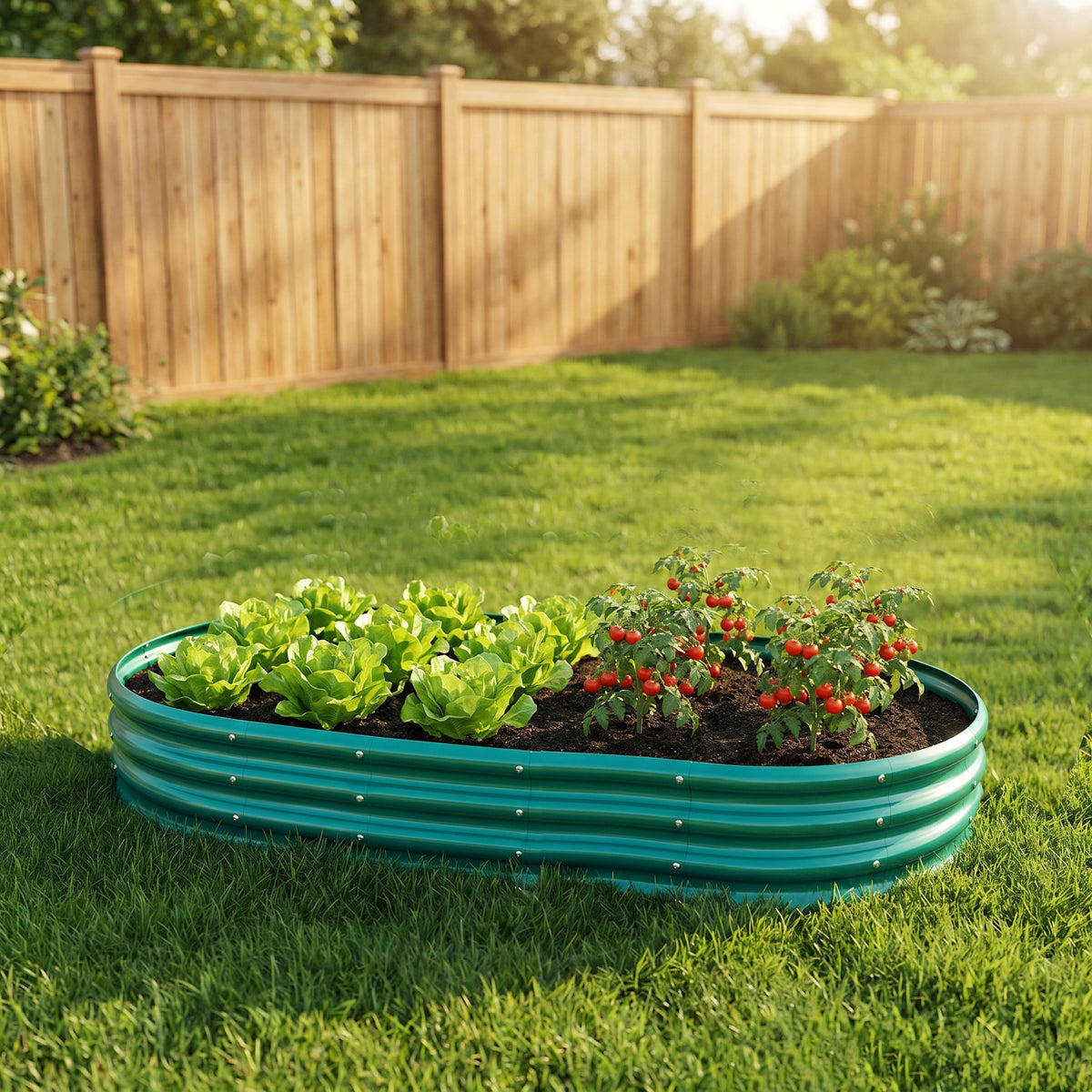 Galvanized Raised Garden Bed 8x4x1ft