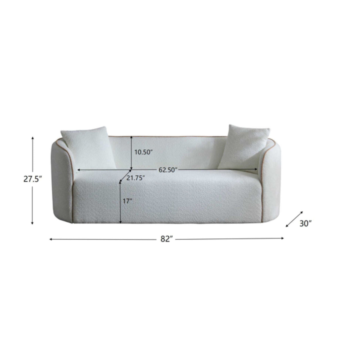 Coral - Curved Sofa, 3 Seater - Best Buy Furniture