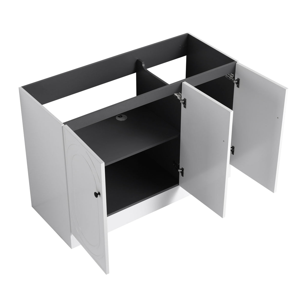 Contemporary Freestanding Bathroom Vanity With Resin Sink & Soft-Close Cabinet Doors