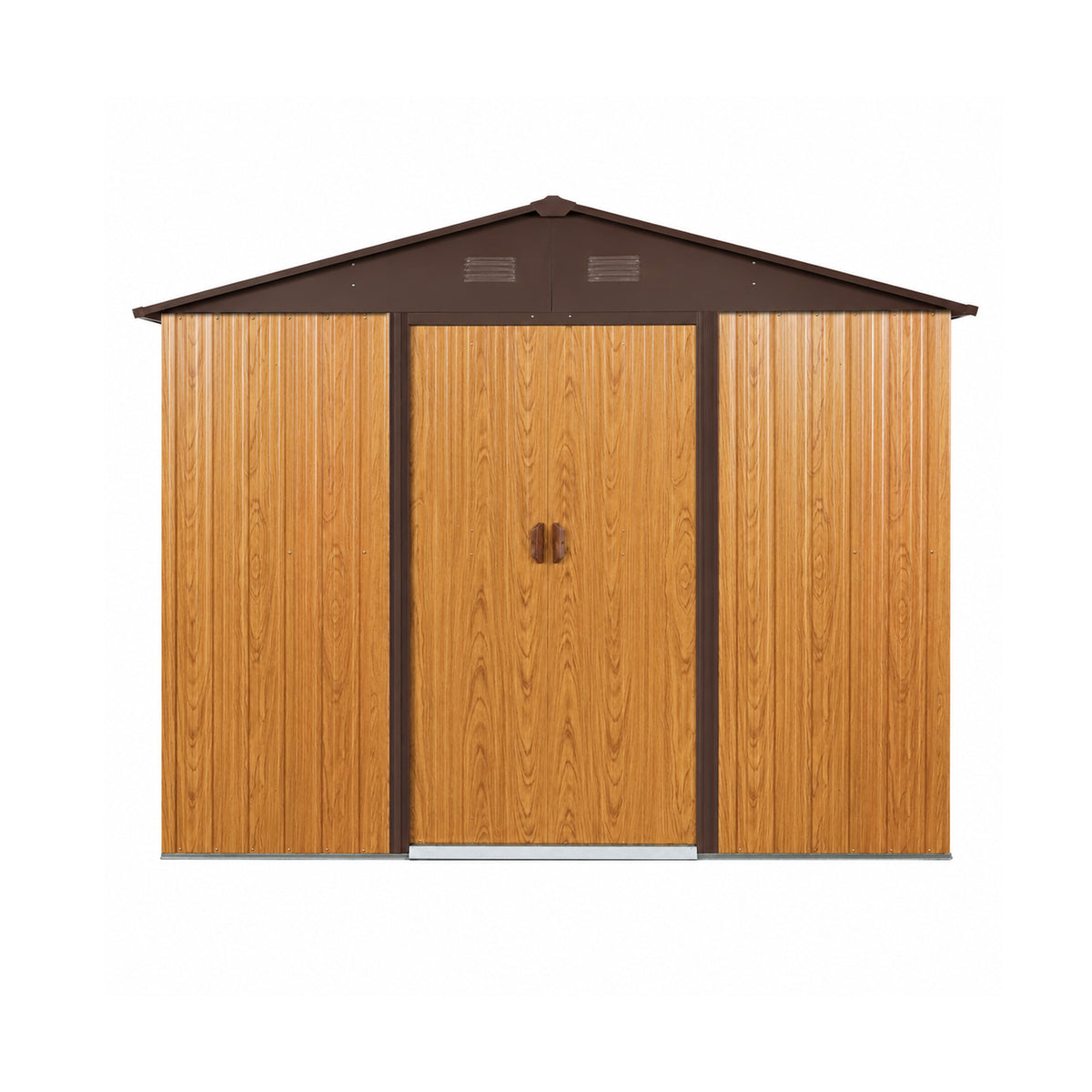 8ft x 6ft Outdoor Metal Storage Shed with Metal Foundation