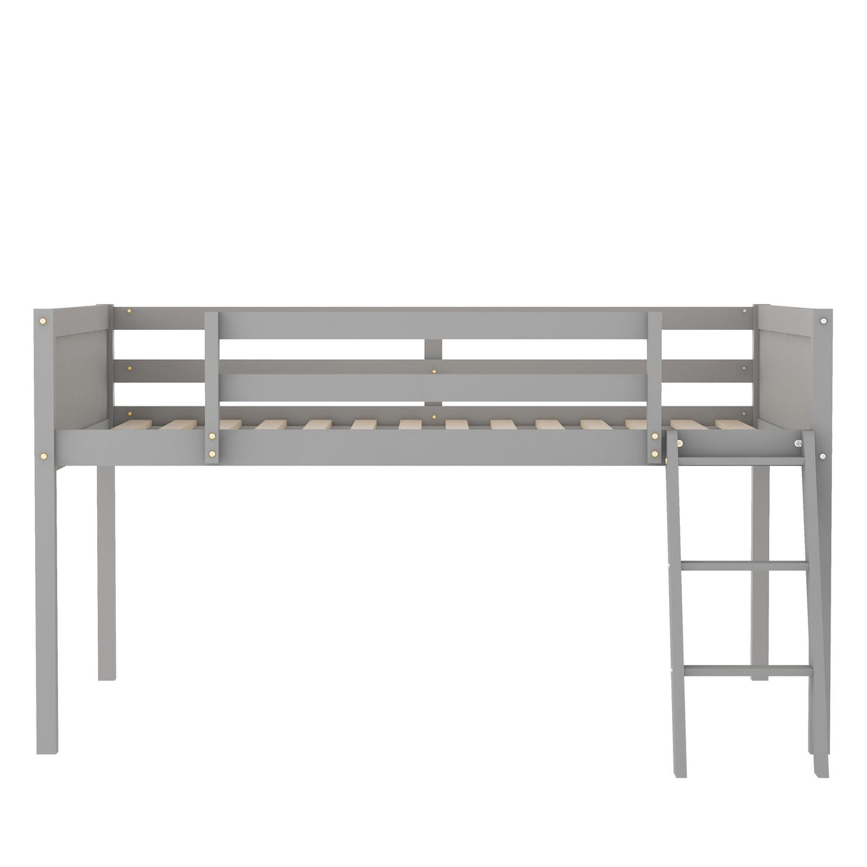 Low Loft Bed With Adjustable Ladder