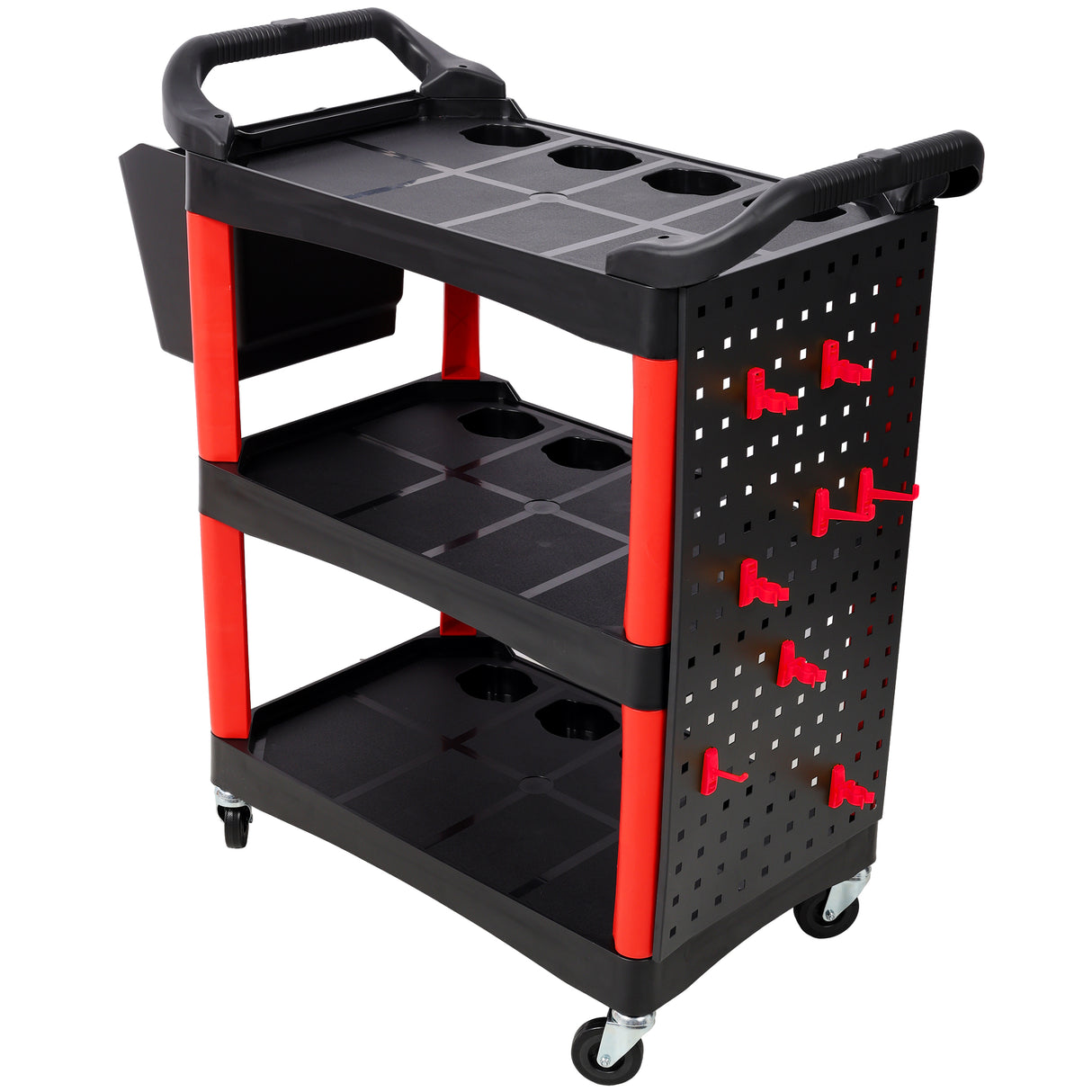 3 Tier Rolling Auto Detail Cart with Wheels