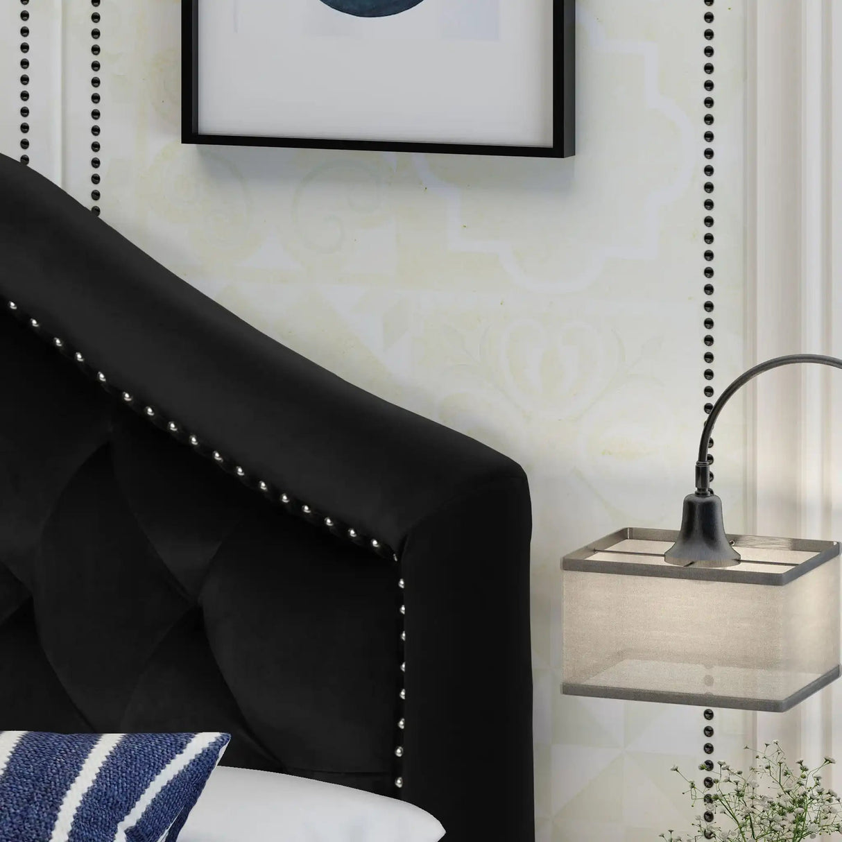Kaarina - Contemporary Tufted Fabric Headboard - Best Buy Furniture