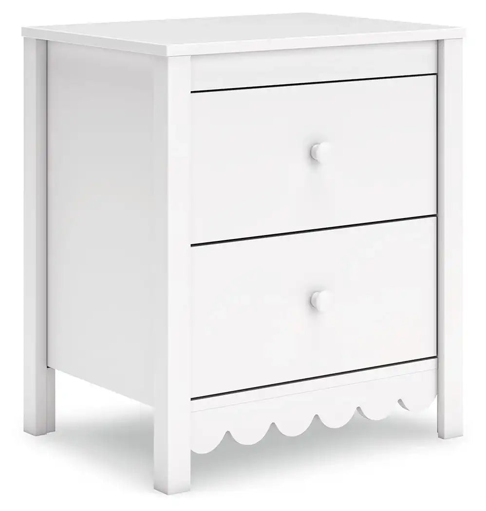 Hallityn - Two Drawer Night Stand - White - Best Buy Furniture
