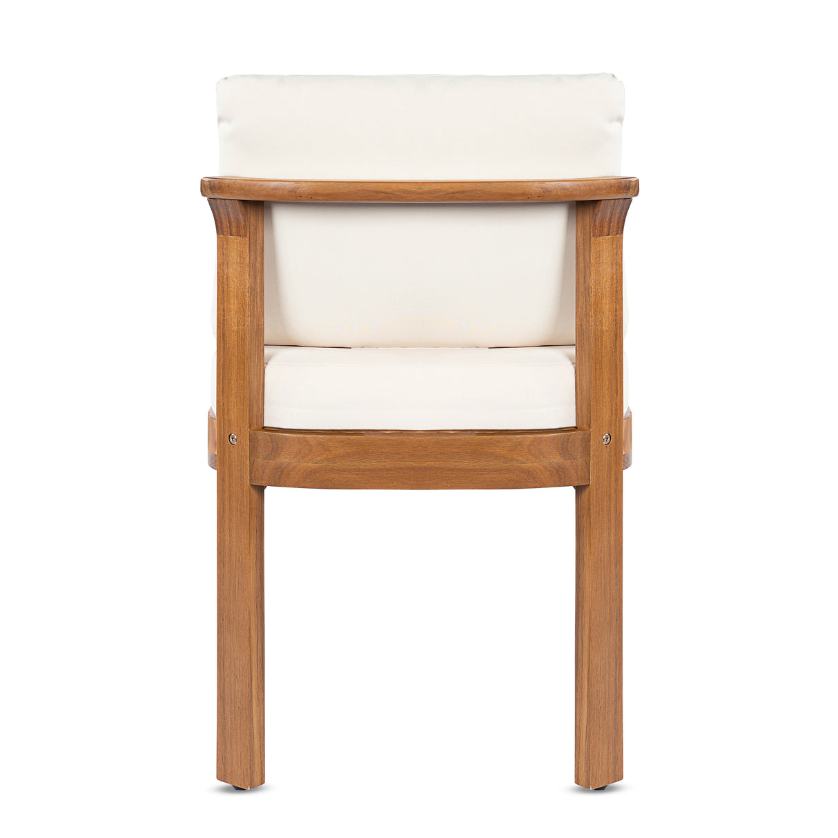 Acacia Wood Outdoor Dining Chair (Set of 2), Teak Finish Wood +