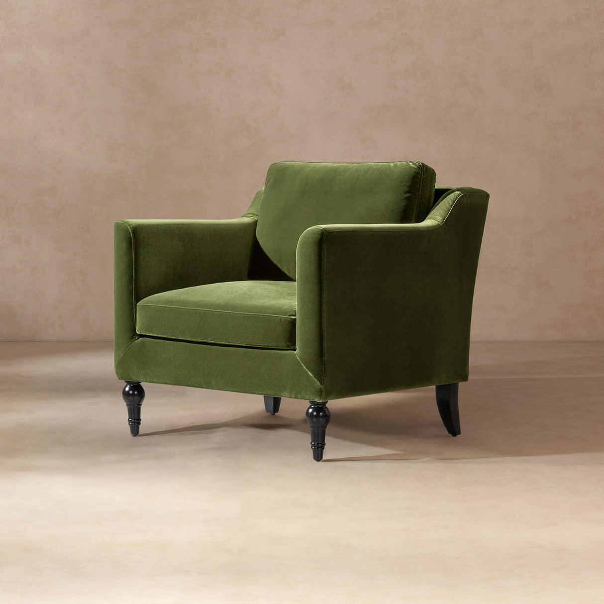 Josephine 33" Upholstered Accent Chair, Olive
