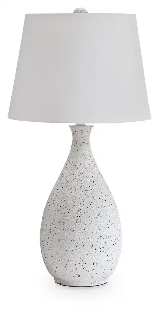Wyattford - Metal Table Lamp - White / Black - Best Buy Furniture