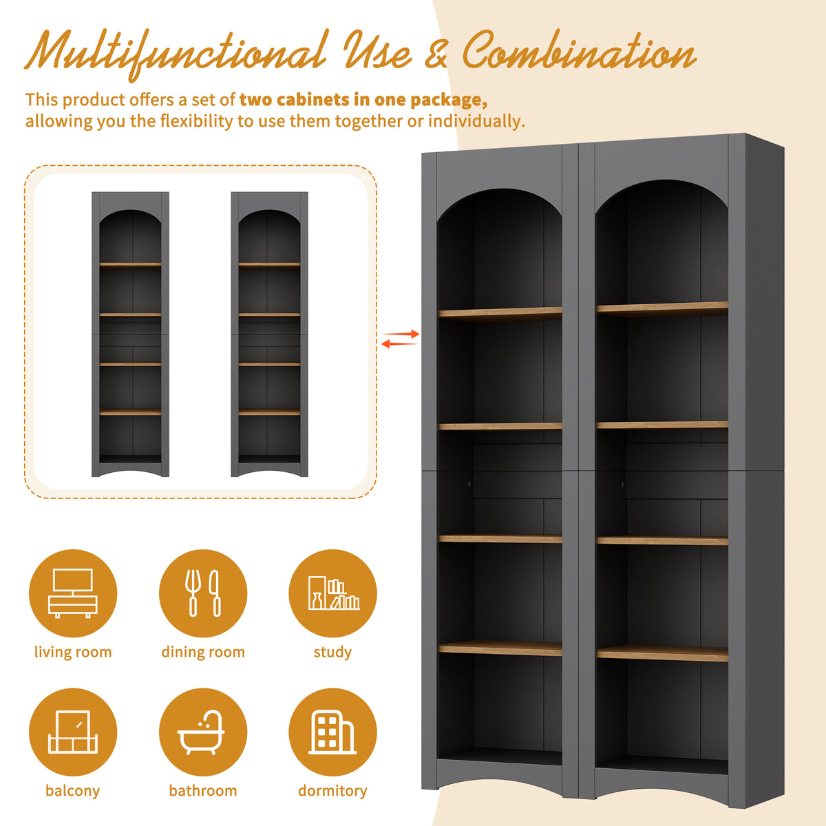 ON-TREND 3-Piece Farmhouse Entertainment Center