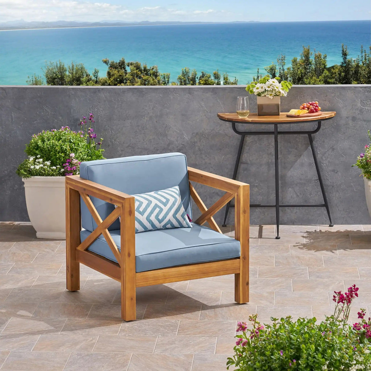 Brava - Mid - Century Modern Club Chair With Water Resistant Cushions - Best Buy Furniture