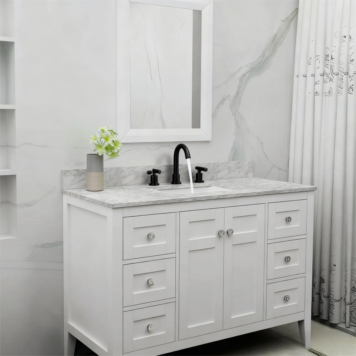 Bathroom Faucet 2 Handle Matte