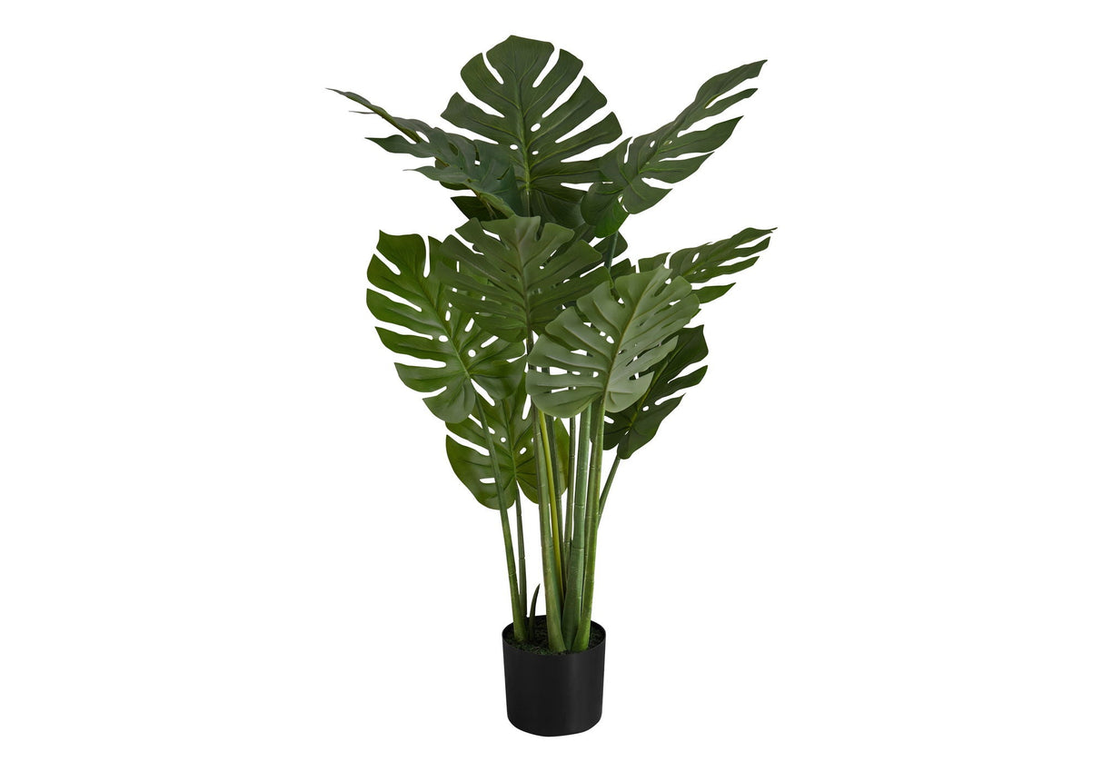 45" Tall, Artificial Plant, Monstera Tree, Indoor, Faux, Fake, Floor, Greenery, Potted, Real Touch, Decorative - Green / Black - Best Buy Furniture