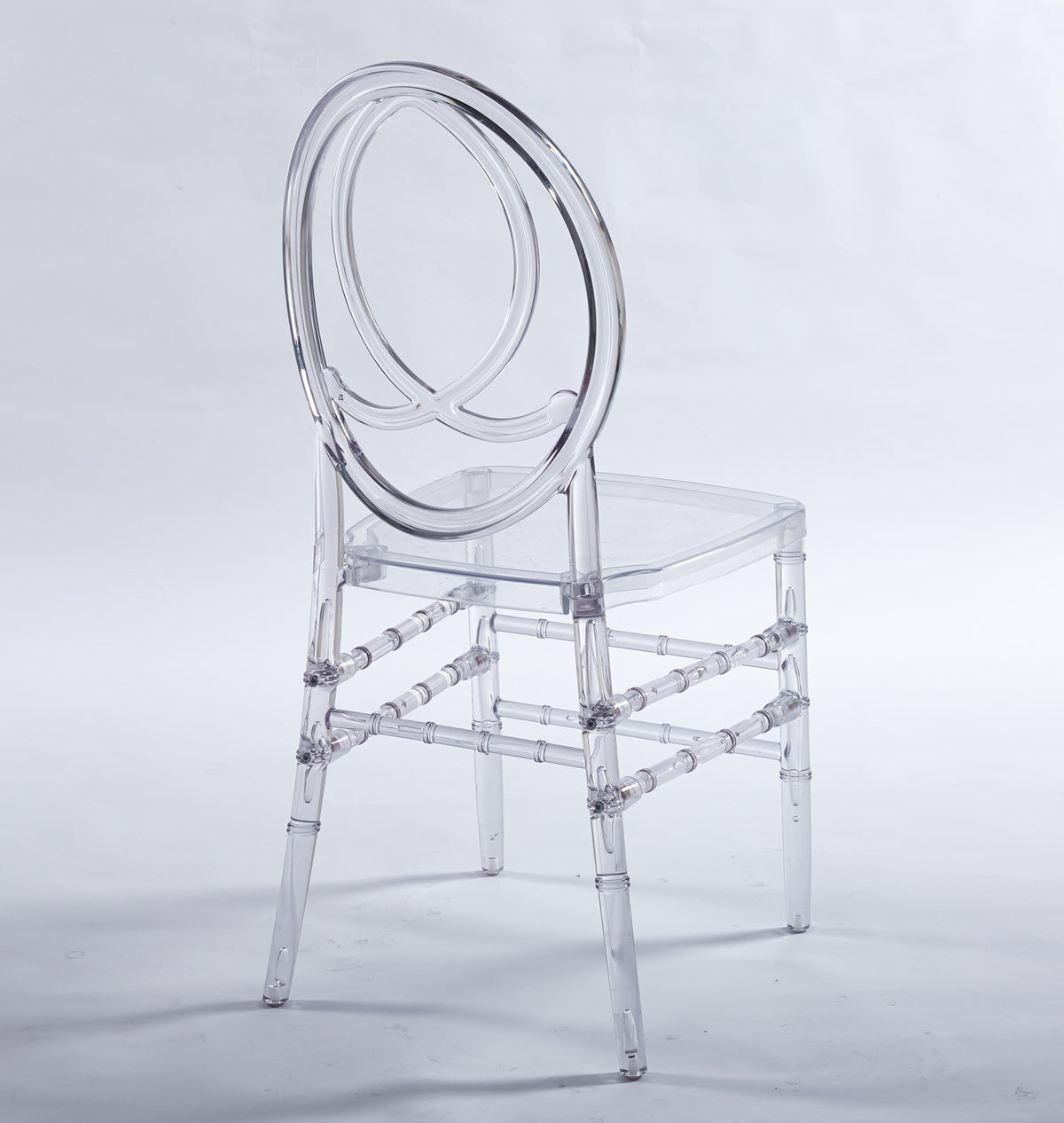 Wedding Chair Set of 4 with Plastic Seats - White