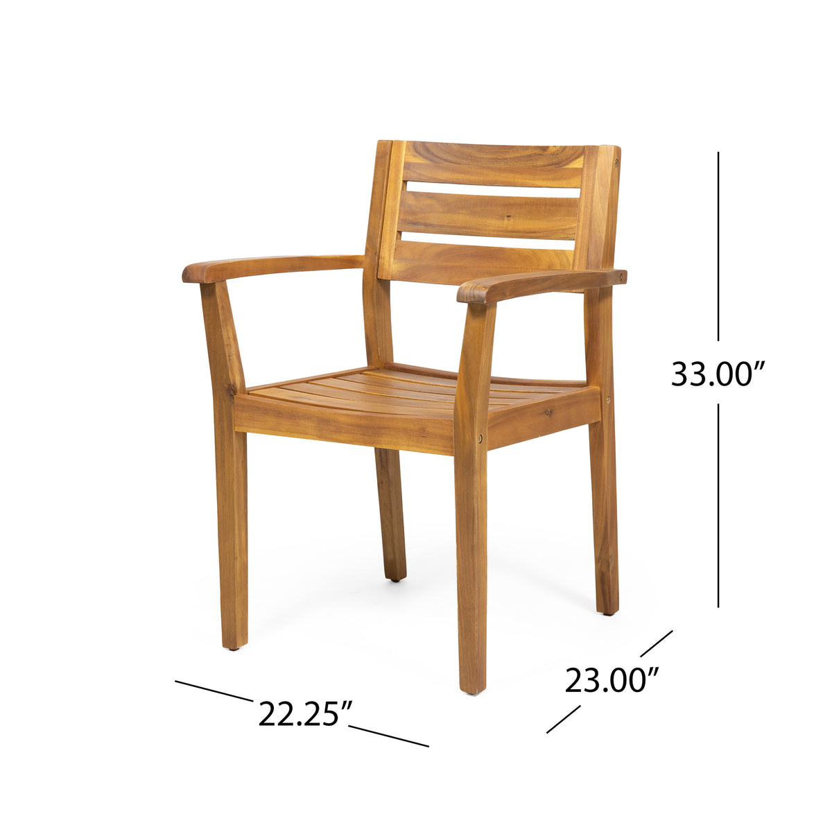 9-Piece Acacia Wood Outdoor Dining Set