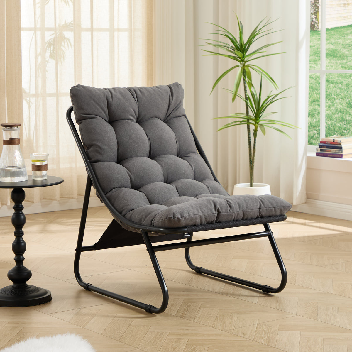 Patio Outdoor Lounge Chair with Ottoman