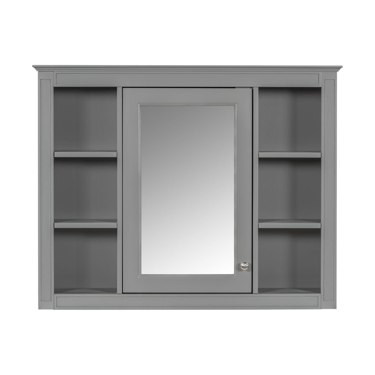 Bathroom Vanity With Mirror Cabinet, Single Sink With 2 Soft Closing Doors And 4 Drawers