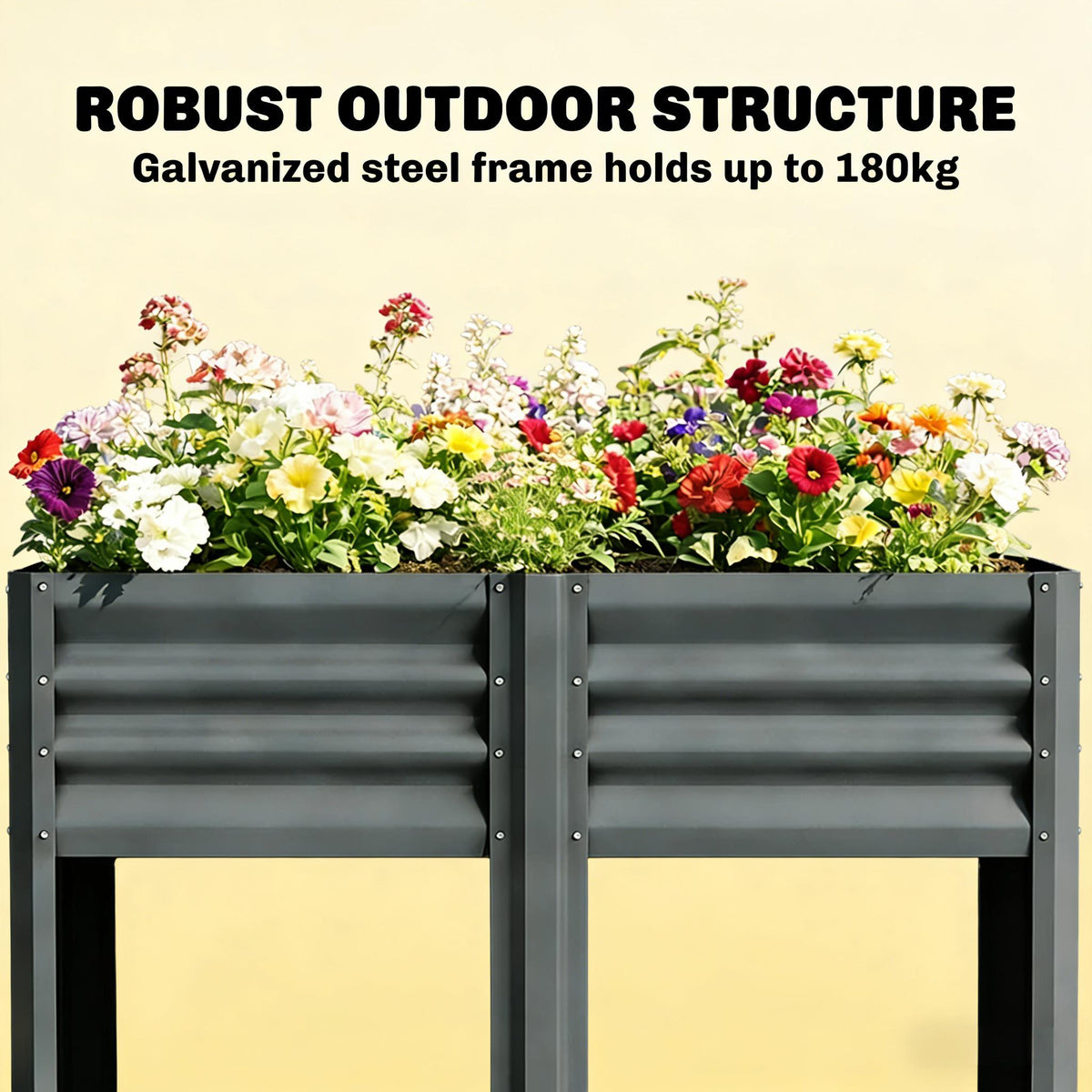 Patio Planter Box - Outdoor Elevated Raised Garden Bed