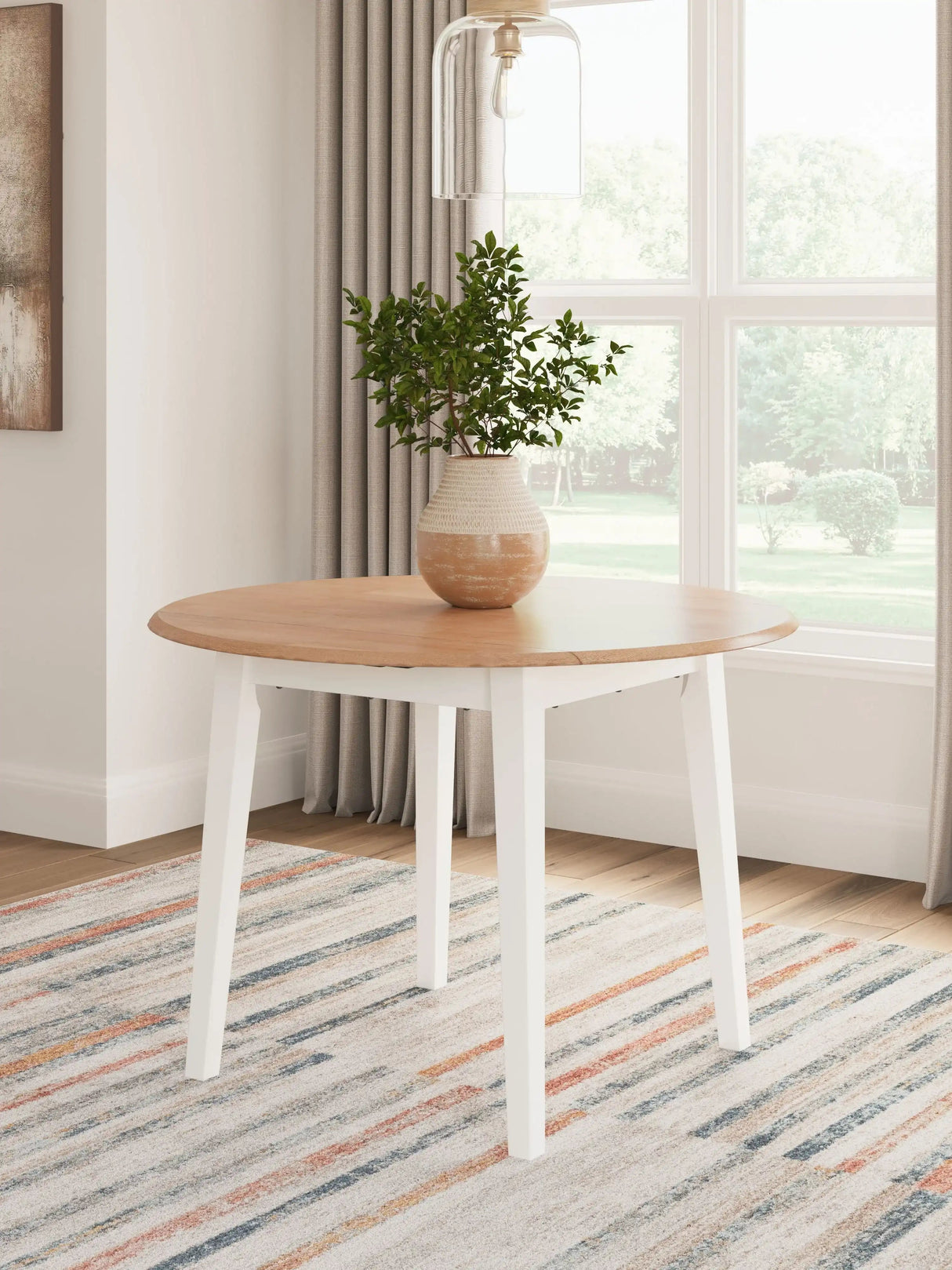 Gesthaven - Round Dining Room Drop Leaf Table - Best Buy Furniture