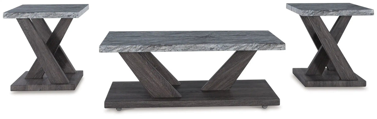Bensonale - Occasional Table Set (Set of 3) - Brown / Gray - Best Buy Furniture