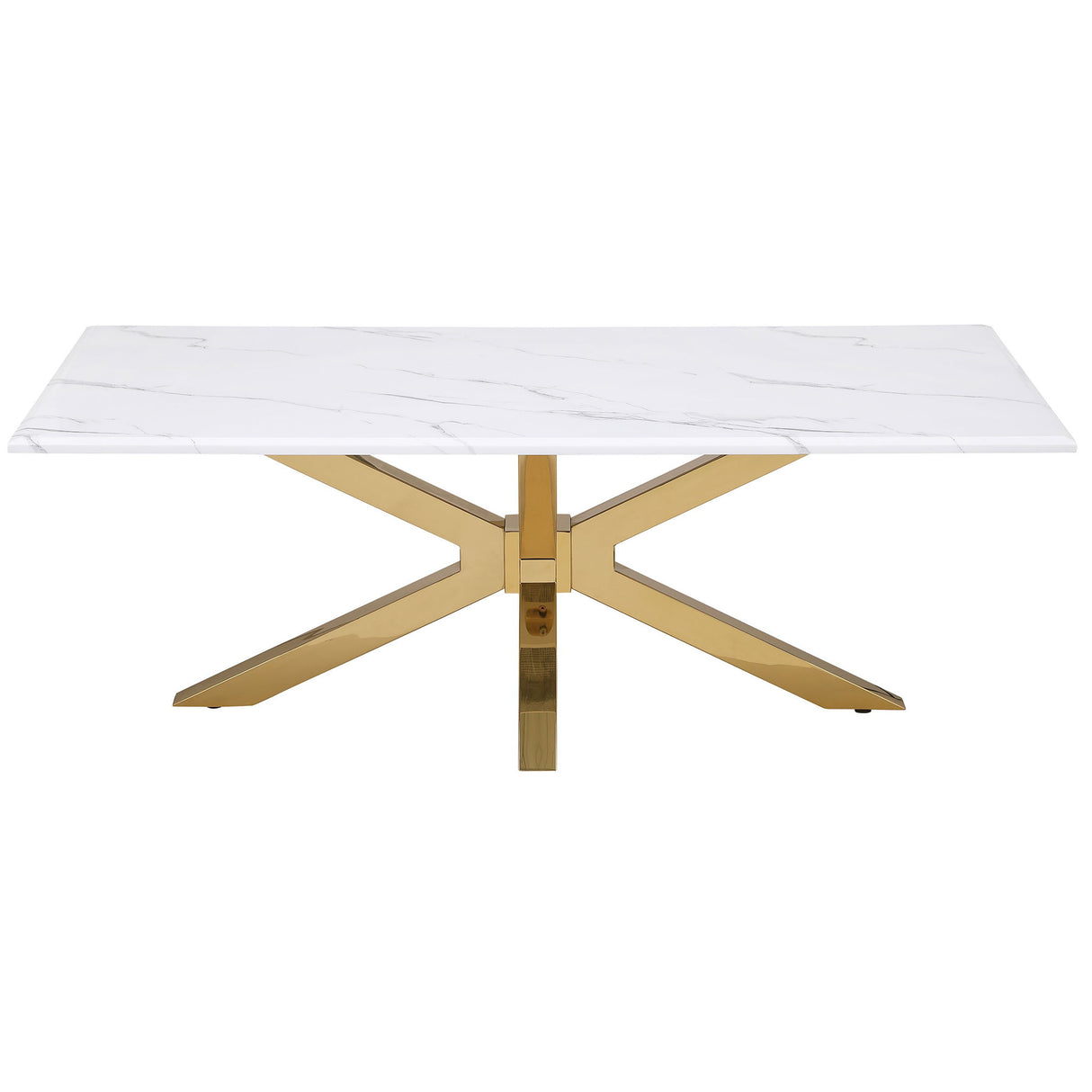 Maciel - Coffee Table With Accents - White Marble