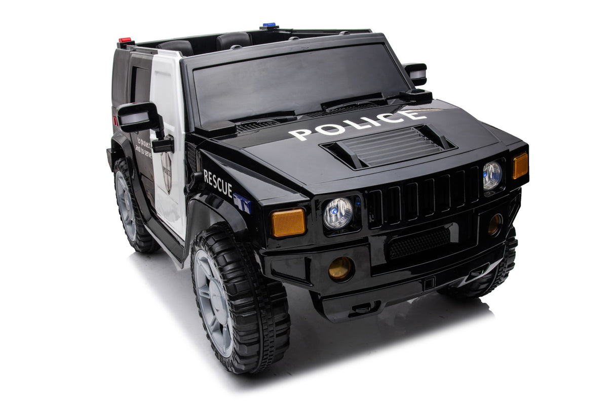 12V7A 30W*2 Four-Wheel Drive Seat One Button Start, Forward And Backward, High And Low Speed, Music, Front Light, Power Display, Two Doors Can Open, 2.4G R / C, Seat Belt Four Wheel Absorber