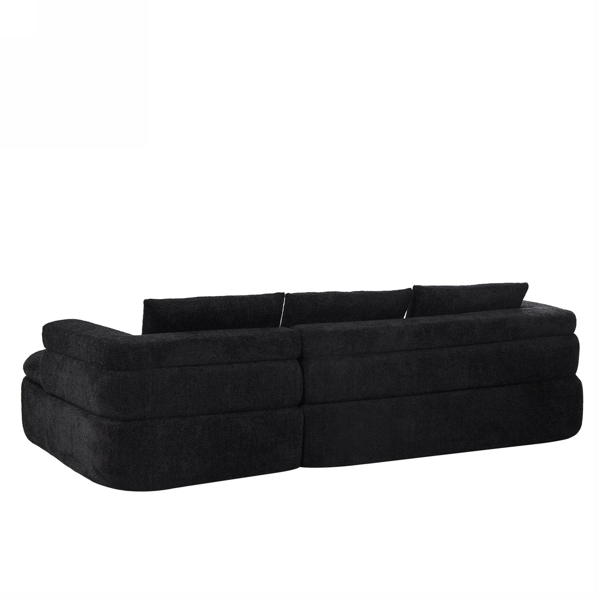 106" L-Shape Sectional Sofas (Black)