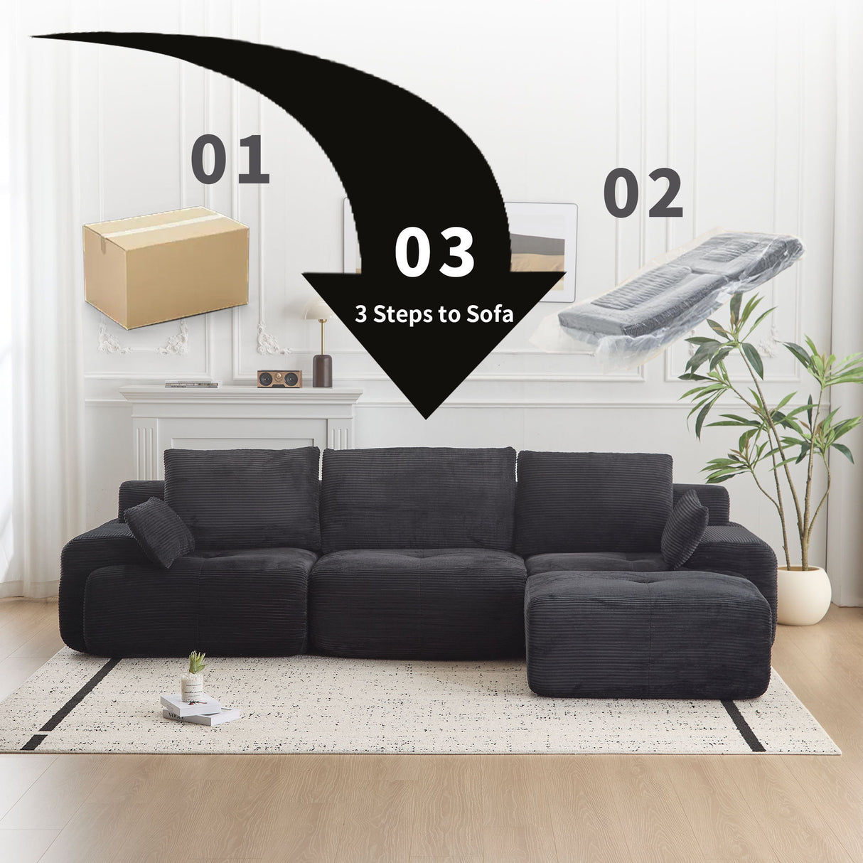 Compressed Sofa, Large Sectional Couches For Living Room