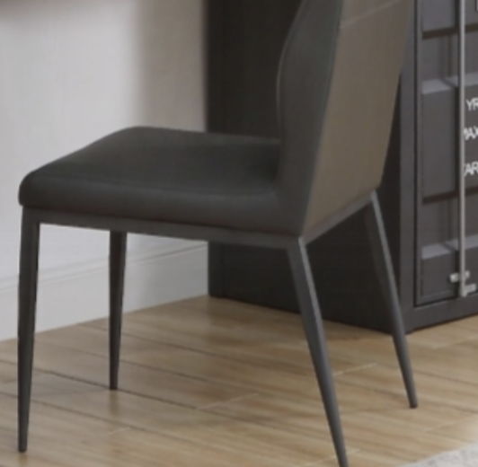 Cargo - Synthetic Leather Chair - Gunmetal - Best Buy Furniture
