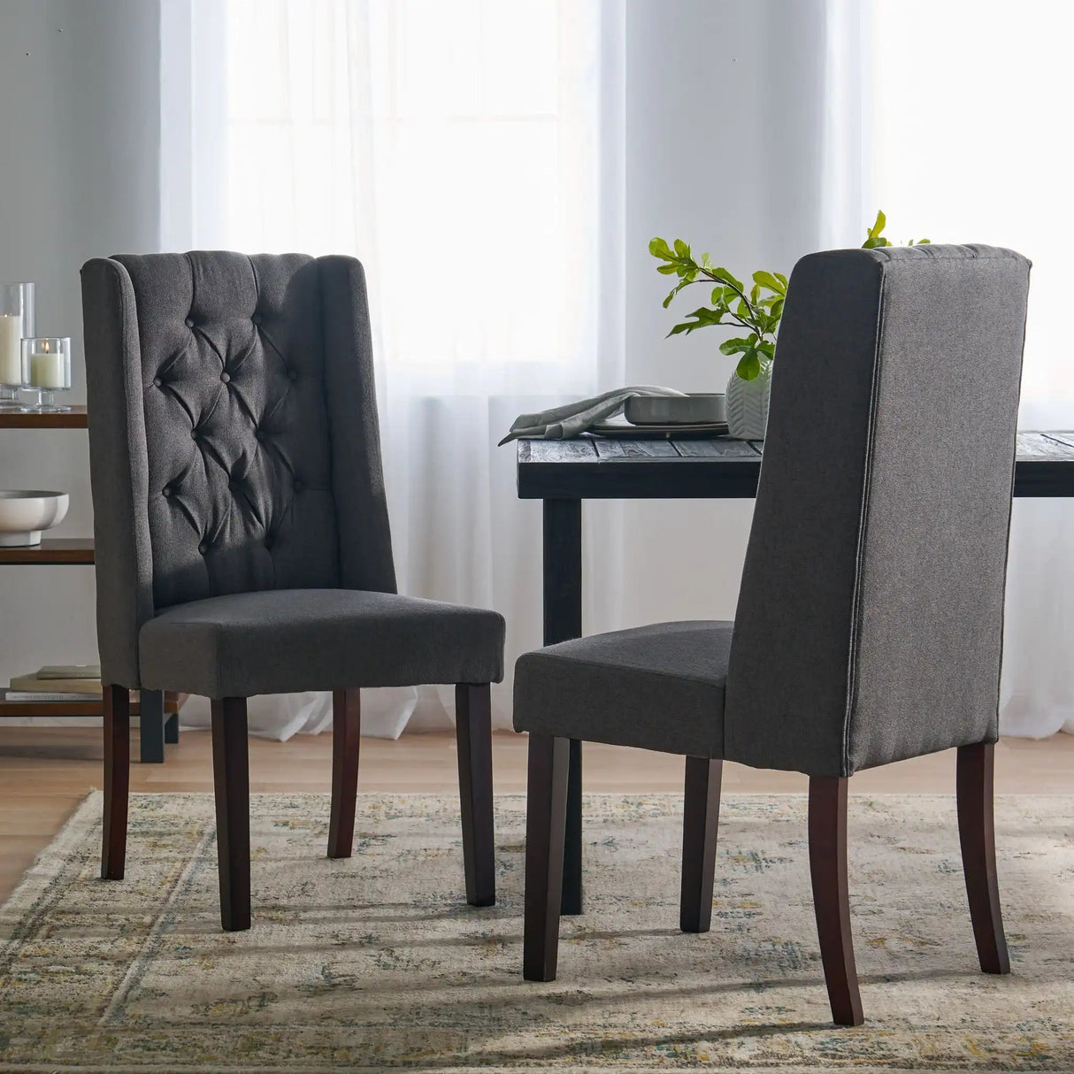 Sophisticated Tufted Dining Chair With High Back Design - Best Buy Furniture
