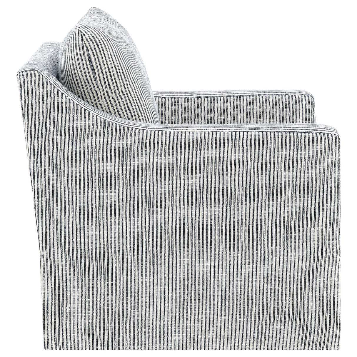 Merced - Upholstered Sloped Arm Accent Swivel Chair With 360 Degree Swivel Base - Gray
