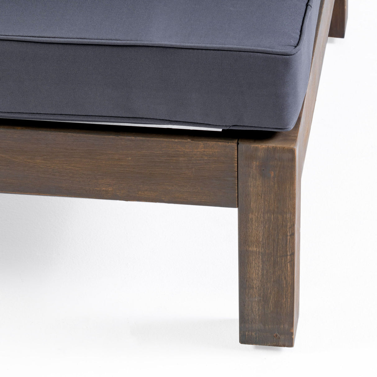 Outdoor Acacia Wood Patio Chair With Fabric Cushion