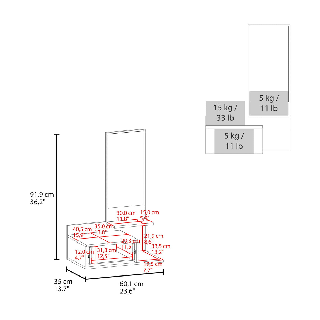Lowell - Floating Hallway Cabinet