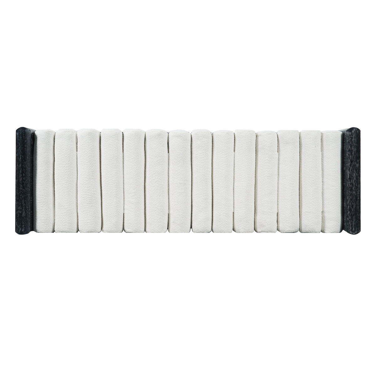 62.8" Modern Chenille Upholstered Bench