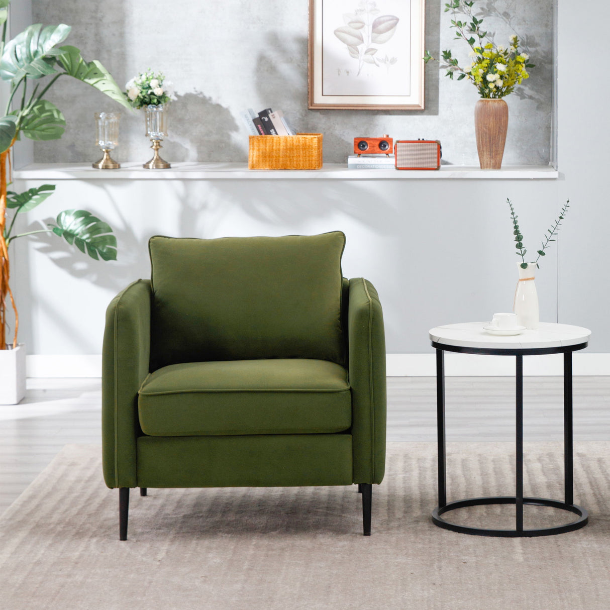 Accent Chair With Pillow For Living Room