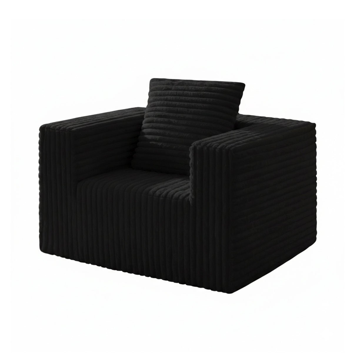 Small Boneless Sofa Chair, No Assembly Couch in a Box Memory Foam Mini Cloud Reading Chair with Throw Pillow for Living Room Bedroom Playroom