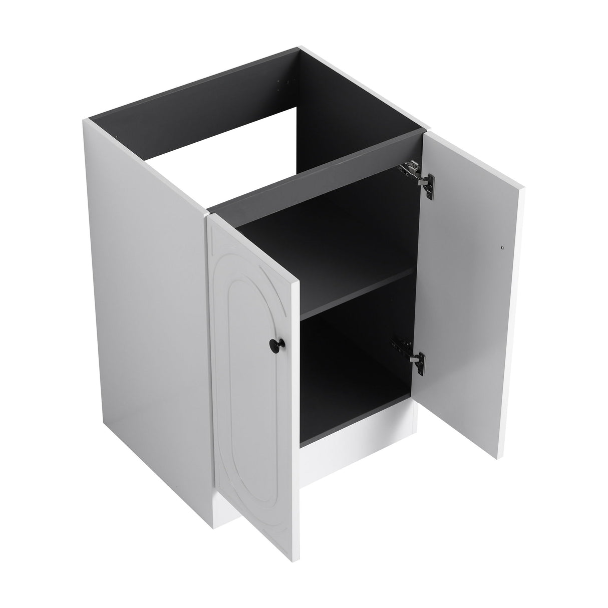 Contemporary Freestanding Bathroom Vanity With Resin Sink & Soft-Close Cabinet Doors