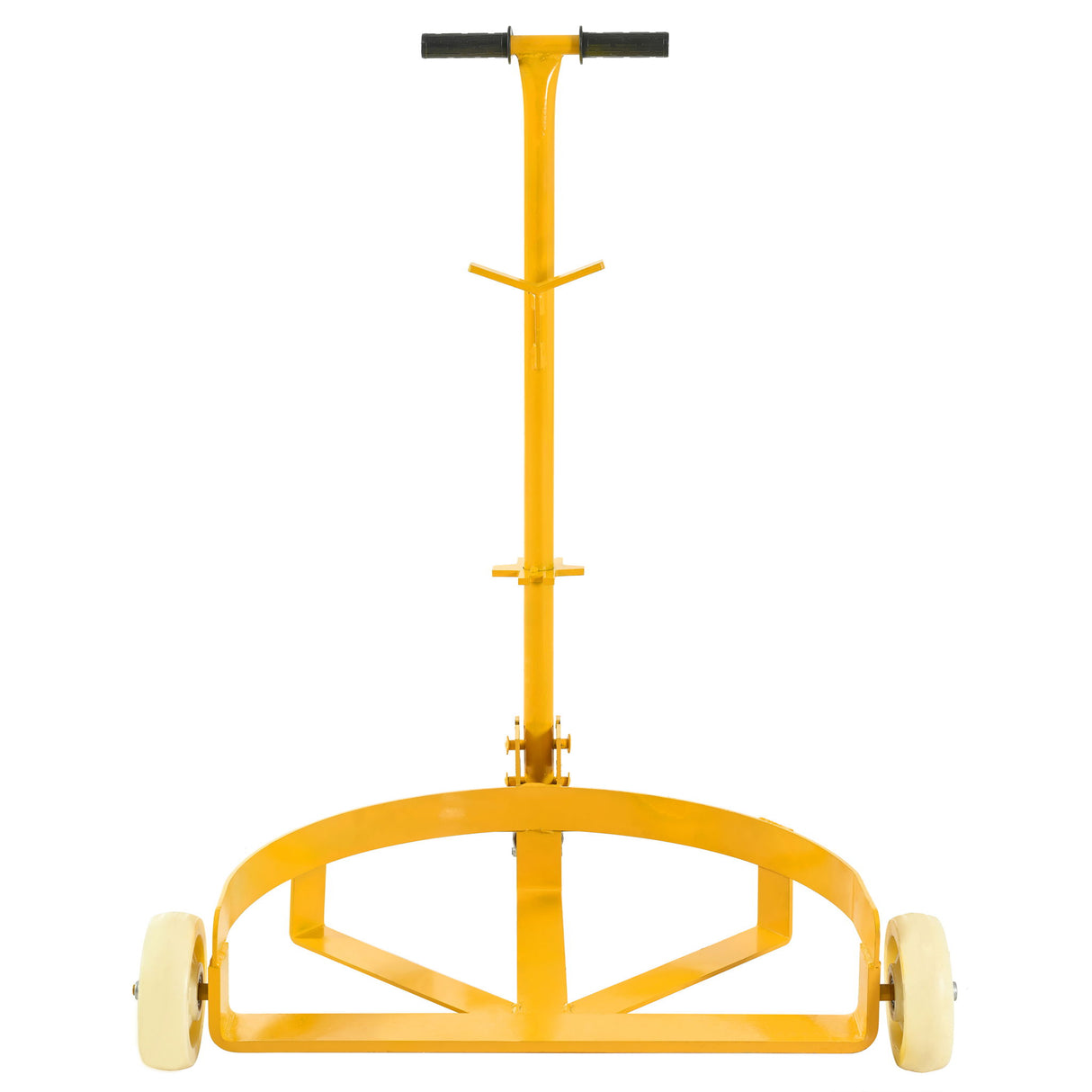 Steel Drum Dolly 55 Gallon Capacity Oil Barrel Mover With Wheels Low Profile Caddy - Yellow