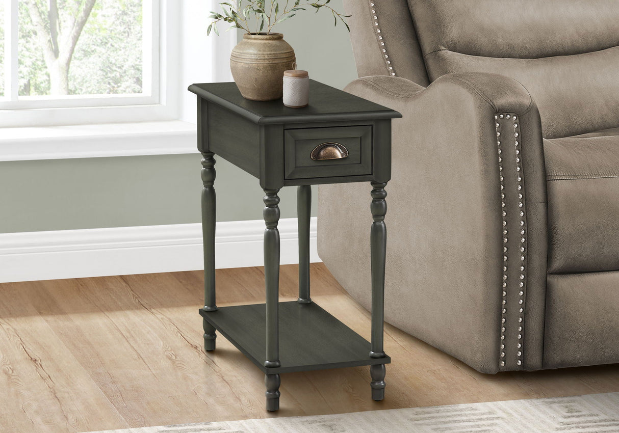 Accent Side Table, 2 Tier, Storage Drawer, Stylish Traditional Design - Best Buy Furniture