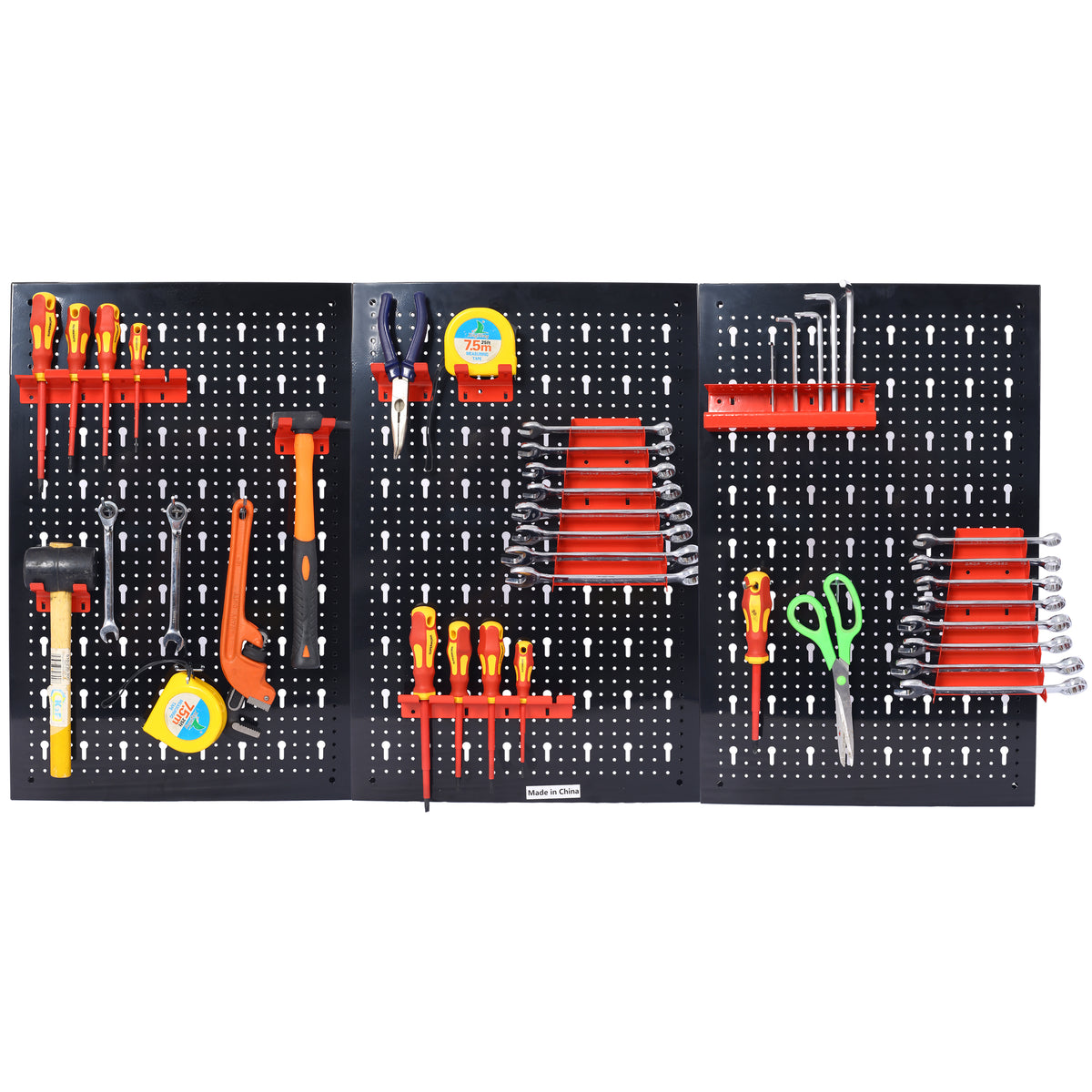4ft Metal Garage Pegboard Tool Organizer