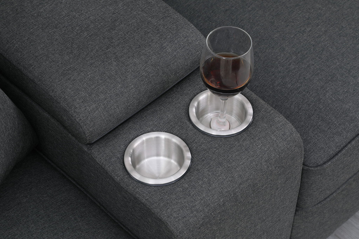Tina - 8 Piece Upholstered Sectional With Ottoman