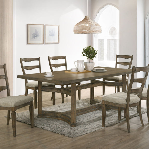 Parfield - 7 Pieces Dining Room Set - Light Brown / Oak - Best Buy Furniture