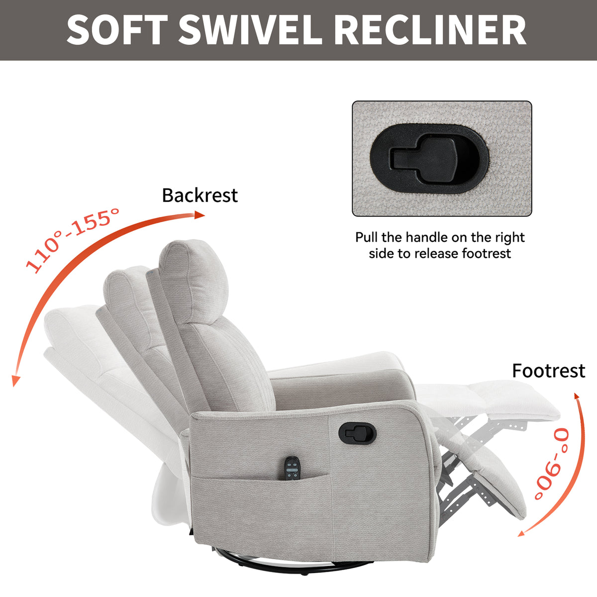 Comfortmax Swivel and Rocking Recliner