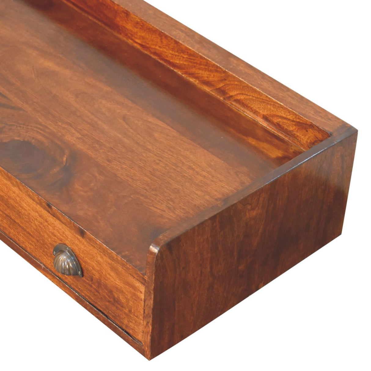 Solid Wood Belmont Wall-Mounted Console, 1 Drawer, 1 Shelf