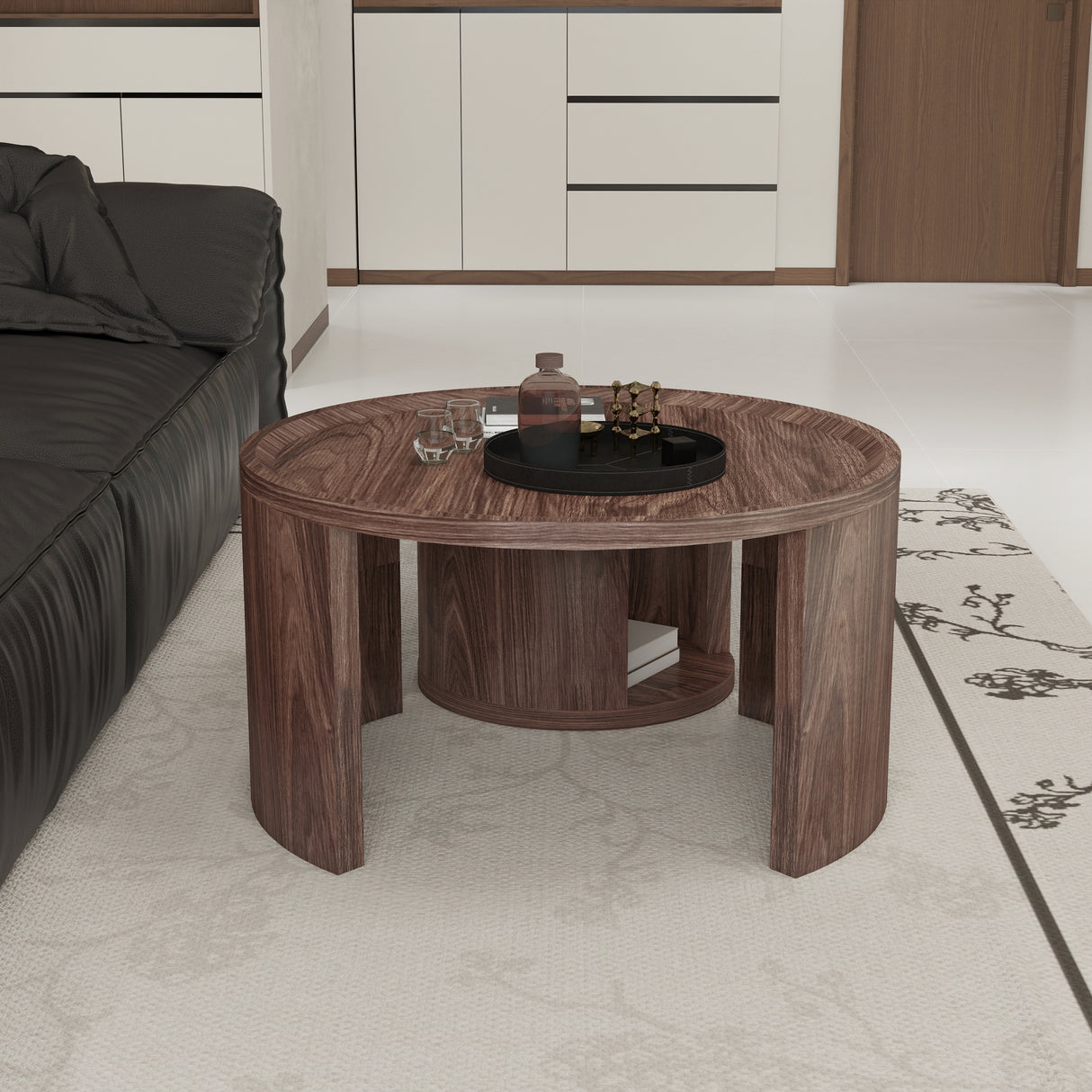 Round Nesting Coffee Table Set of 2
