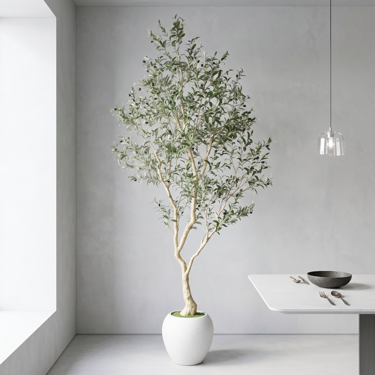 8.2FT Artificial Olive Tree With Big Decorative