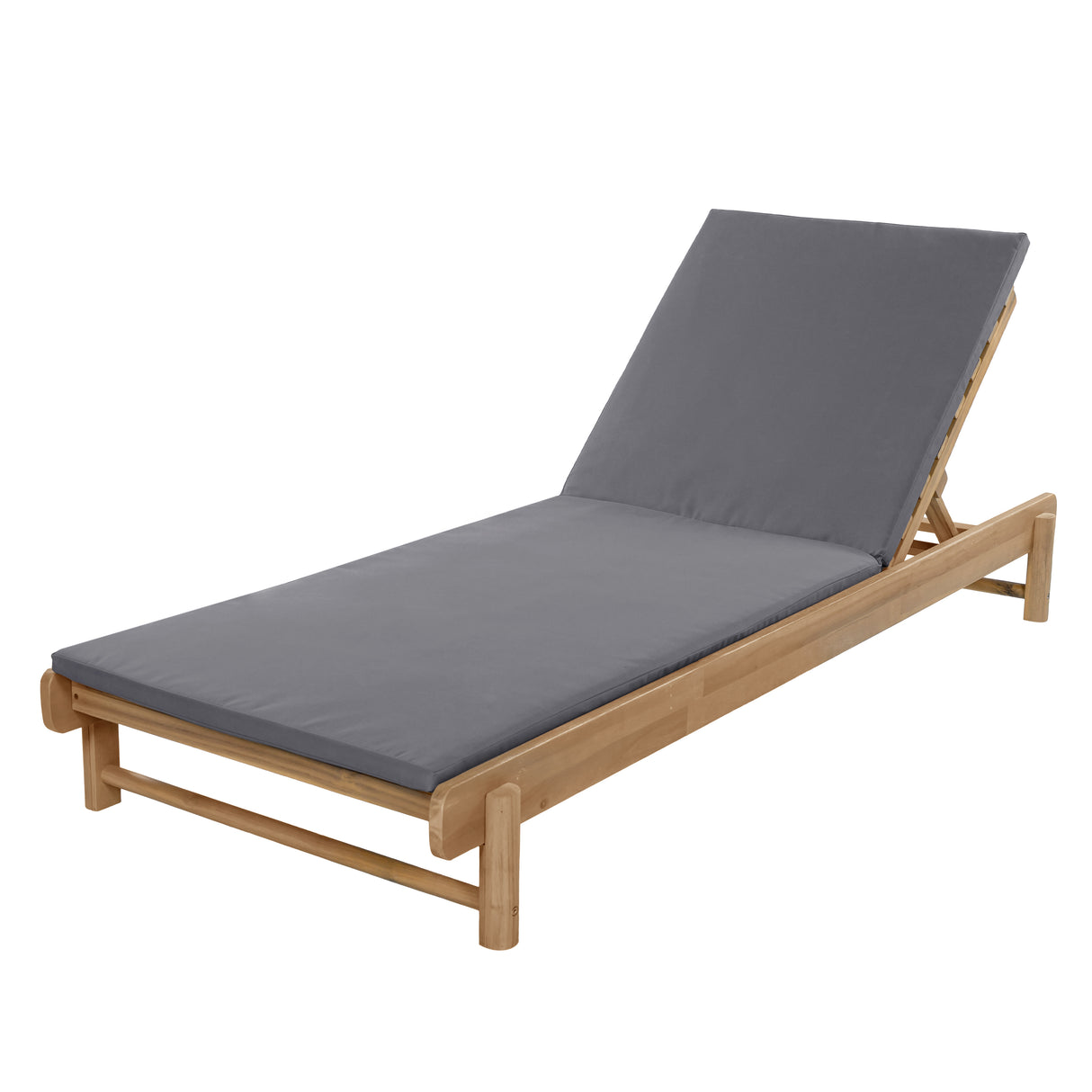 Light Teak Acacia Wood Chaise Lounge Set